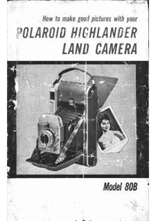 Polaroid 80 B manual. Camera Instructions.